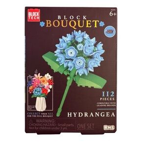 Block Tech Bouquet HYDRANGEA Flower Building Set 112 Pieces NEW Sealed In Box